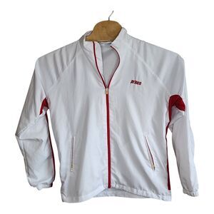 Men's Prince Tennis Jacket White Full Zip Pickleball Golf Windbreaker Small S